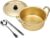 Korean Ramen Cooking Pot, AHIER Korean Ramen Noodle Pot With Lid, Spoon and Chopsticks (1pair), Fast Heating for Kitchen Cookware (Double handle) (6.3in)
