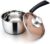 E-far 1 Quart Saucepan with Lid, Stainless Steel Small Sauce Pot with Glass Lid for Cooking, Easy Clean & Rust Free, Dishwasher Safe