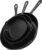 Utopia Kitchen Cast iron Skillets 3 Piece Set, Chefs Pan, Pre Seasoned Cast iron Skillets, 6, 8 & 10 Inches, Easy Use in the Oven, Stove, Grill, or Campfire, Black
