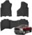 Auxko All Weather Floor Mats Fit for Ram 2500/3500 Crew Cab 2019-2024 TPE Liners Accessories All Season Guard Odorless Anti-Slip Floor Mats for Ram 2019 2020 2021 2022 2023 2024 Black