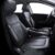 Elantrip Front Seat Covers Waterproof Leather Car with Shoulder Protection & Organizer Pockets – Universal Fit for Cars, SUVs, Trucks – Black (1 Pair)