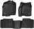 MAXLINER Floor Mats 2 Row Liner Set Black for 2001-2007 Silverado/Sierra 1500/2500/3500 Extended Cab Classic Body Style