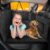 Back Seat Extender for Dogs-Large Space, Dog Car Seat Cover Hard Bottom Holds 420lbs, Sturdy Backseat Extender for Dogs,Upgraded Material Waterproof Pet Car Bed Dog Hammock for Car, SUV,Truck