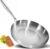 LOLYKITCH 12 Inch Tri-Ply Stainless Steel Frying Pan,Skillet,Induction Cooking Pan,Dishwasher and Oven Safe,Heavy Duty and Detachable Handle.
