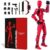 Action Figure Set, Model 13 Action Figure Multi-Jointed Movable,Gift Box Packaging, a Great for Loved Ones and Friends. (red)