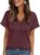 AUTOMET Short Sleeve V Neck T Shirts Womens Cap Sleeve Summer Casual Dressy Tops