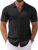 COOFANDY Men’s Knit Short Sleeve Shirts Button Down Vintage Knitted Polo Shirt Casual Beach Crochet Cable Vacation Shirt