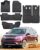 All Weather Floor Mats for Honda Pilot 2016-2022 (Only for 8 Seater), Front 2nd 3 Row Backseat Floor Liners & Trunk Mats Custom Fit for LE/EX/EXL/Touring, Heavy Duty Car Black Accessories