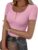 Trendy Queen Womens Short Sleeve Summer Tops Ribbed Henley T Shirts Basic Tee Cute Casual Spring Fashion Clothes 2025