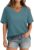 Aokosor Womens V Neck Short Sleeve T Shirts Summer Tops 2025 Casual Loose Tees Trending Now S-4XL
