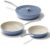 Redchef Nonstick Frying Pans Set, 4-Piece Ceramic Cookware Set, 8″ 9.5″ 11″ Saute Pan Skillet, Non Toxic Pans for Cooking, Pots and Pans Set, PFAS & PTFE & PFOA Free, Dishwasher & Oven Safe, Blue