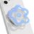 OnTheGrip Cute Transparent Daisy Flower Shape Design Mobile Phone Grip Compatible with Magsafe Multi Functional Collapsible Stand Holder for Smartphone Tablet Cell Phone Accessory (Blue)