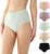 BATTEWA Washable Absorbency Incontinence Regular Underwear for Women, Reusable Leak Proof Protection Panties for Bladder Leakage(5Color, Medium, 5 Pack)