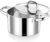 P&P CHEF 5 Quarts Cooking Stock Pot with Lid, Stainless Steel Stockpot Induction Pot for Soup, Tri-Ply Bottom & Clear Glass Lid & Double Handle, Dishwasher Safe