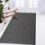 LuxUrux® Durable Rubber 3’x5′ Commercial Door Mat – Heavy Duty, Indoor/Outdoor, Easy Clean, Waterproof, Commercial Floor Mat for Entry, Patio, Garage – Stylish Striped Gray Design (3 x 5 Feet)