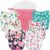 wegreeco Cloth Diapers 6 Pack with 6 Inserts & 1 Wet Bag, Washable Cloth Diapers for Babies, One Size Adjustable Reusable (Flower)