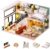 Flever Dollhouse Miniature DIY House Kit Creative Room with Loft Apartment Scene for Romantic Artwork Gift (Comfortable Life)