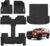 YITAMOTOR Floor Mats Fit for 2020-2025 Hyundai Palisade Bucket Seats 7 Passenger, Rear Trunk Mat with Backrest Mat Floor Mat Replacement fit for Palisade Accessories TPE All Weather Floor Mats, Black