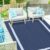 Ogrmar 5×8 FT Reversible Mats, Outdoor Rug for Patio Clearance, Waterproof Carpet, Plastic Straw Rug for Indoor Outdoor, Floor Mat&Rug for RV Porch Camping Backyard Deck Balcony Beach Trailer (Blue)