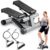 Sunny Health & Fitness Mini Stepper for Exercise at Home, Stair Step Workout Machine with Resistance Band and Over 300lb Weight Capacity, Optional Twist Motion and Free SunnyFit App Connection