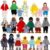 ONEST 23 Pieces Wooden Dollhouse Family Set Mini People Figures Dollhouse Dolls Wooden Doll Family Pretend Play Figures Accessories for Pretend Doll House Toy