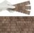 Dollhouse Wooden Roof Shingles, Dollhouse Miniature Roofing, Set of 25 Strips, REDUCIO! (Creamy Gray)