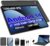 Android 14 Tablet with Keyboard,16GB RAM 128GB ROM 1TB Expand, 8000mAh Battery, 10.1 Inch Tablet with 13MP+8MP Camera/Bluetooth/GPS/WiFi/HD Display (Dark Gray)