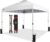 CROWN SHADES 10×10 Pop Up Canopy – Beach Tent with One Push Setup – Easy Outdoor Sun Shade for Events, Parties, Camping – Gazebo with STO-N-Go Cover Bag, Silver Coated Top, Grid White