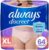 Always Discreet Adult Incontinence Underwear for Women and Postpartum Underwear, XL, Up to 100% Bladder Leak Protection, 64 Count (Packaging May Vary)