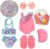 Kajaia 8 Pcs Doll Swimsuit 18 Inch Doll Clothes and Accessories Dress Flip Flops Hat Outfit Swimsuit Accessories for 18 Inch