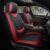 FREESOO Black Red Car Seat Covers Full Set – Faux Nappa Leather Seat Covers for Cars, Breathable Waterproof Front Seats with Lumbar Support and Rear Seat Cover, Fit for Automotive Sedans SUVs Pickups