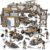 86-In-1 Army Men Toys for Boys 4-7 6-8 8-12, Including Military Base/Military Truck/Kayak Boat/Motorcycle/Helicopter/Army Men Action Figures/ Weapon Gear Accessories, Military Combat Toys Boys Gifts
