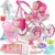 Baby Doll Stroller Toys Set with 12.5″ Baby Doll,Dining Chair,Quilt Pillow,24 PCS Baby Doll Accessories and 2 Sets Doll Clothes,Baby Stroller Toys for Girls Toddlers 3-5 4-6 5-7 Gifts for Pretend Play