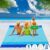 Beach Blanket Waterproof Sandproof 1-7 Adult Oversized 78 ” × 81 ” Lightweight Durable Compact Sand Free Beach Mat for Travel Camping Hiking Picnic Blanket