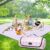 Picnic Blankets Outdoor Blanket Waterproof, 80”x80” Extra Large Beach Blanket Sandproof Foldable Machine Washable, Vintage Gingham Picnic Mat Grass Lawn Park Family Camping Party Music Festival