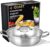 LOLYKITCH 12 Inch Tri-Ply Stainless Steel Sauté Pan with Lid,4 QT Hot Pot, Everyday Pan,Kadhai,Induction Cooking Pan,Jumbo Cooker,Dishwasher and Oven Safe.