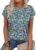 WEESO Womens Summer Tops Trendy 2025 Cap Sleeve T Shirts Crew Neck Pleated Front Clothes Fashion