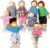 Wooden Doll House People of 8 Figures, Dolls Family Set for Girls Toddler Kids Dollhouse Accessories Toy