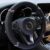 Bling Soft Leather Steering Wheel Cover 15 Inch with Sparkly Diamond Rhinestones for Women and Girls – Elastic Car Accessory for Most Cars (Black)