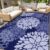 LuxStep Outdoor Rug Waterproof Outdoor Plastic Straw Rug Reversible Patio Rug Mat Outdoor Decor Large Area Mats for RV, Picnic, Backyard, Deck, Balcony, Porch, Beach, Camping, 6’x 9′,Blue