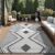MontVoo Outdoor Rug 9×12 Waterproof Patio Rug-Outdoor Carpet Mat Reversible Plastic Straw Outside Outdoor Rug for RV Camping Picnic Beach Balcony Backyard Pool Deck Porch Modern Boho Grey