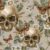 VEELIKE Gothic Wallpaper Peel and Stick Skulls Flowers Wallpaper for Bedroom Bathroom Dollhouse 17.7”x354” Self Adhesive Removable Skull Art Decor Floral Contact Paper for Walls Cabinets Living Room