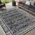 COCOER Outdoor Rug-5×8 ft Waterproof Patio Rug-Reversible Outdoor Carpet Plastic Straw Outside Rug-Camping Mat for RV Porch Balcony Black&Beige