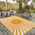 Anidaroel Outdoor Area Rug for Patio Clearance 6X9ft Waterproof, Reversible Plastic Straw Rug Outside Rug, Stain & UV Resistant RV Mat for Camping, Porch, Balcony, Pool Deck, Backyard(Orange,6‘x9′)
