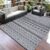 GarveeHome Outdoor Rug 9×18 Waterproof for Patio Clearance Large Plastic Straw Mat for Camping Reversible Plastic Outdoor Rug for RV, Patio, Backyard, Deck, Picnic, Beach, Trailer, Grey/White(Boho)
