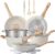 16PCS Pots and Pans Set Non Stick Cookware Set Nonstick with Cooking Set (white, 16pieces)